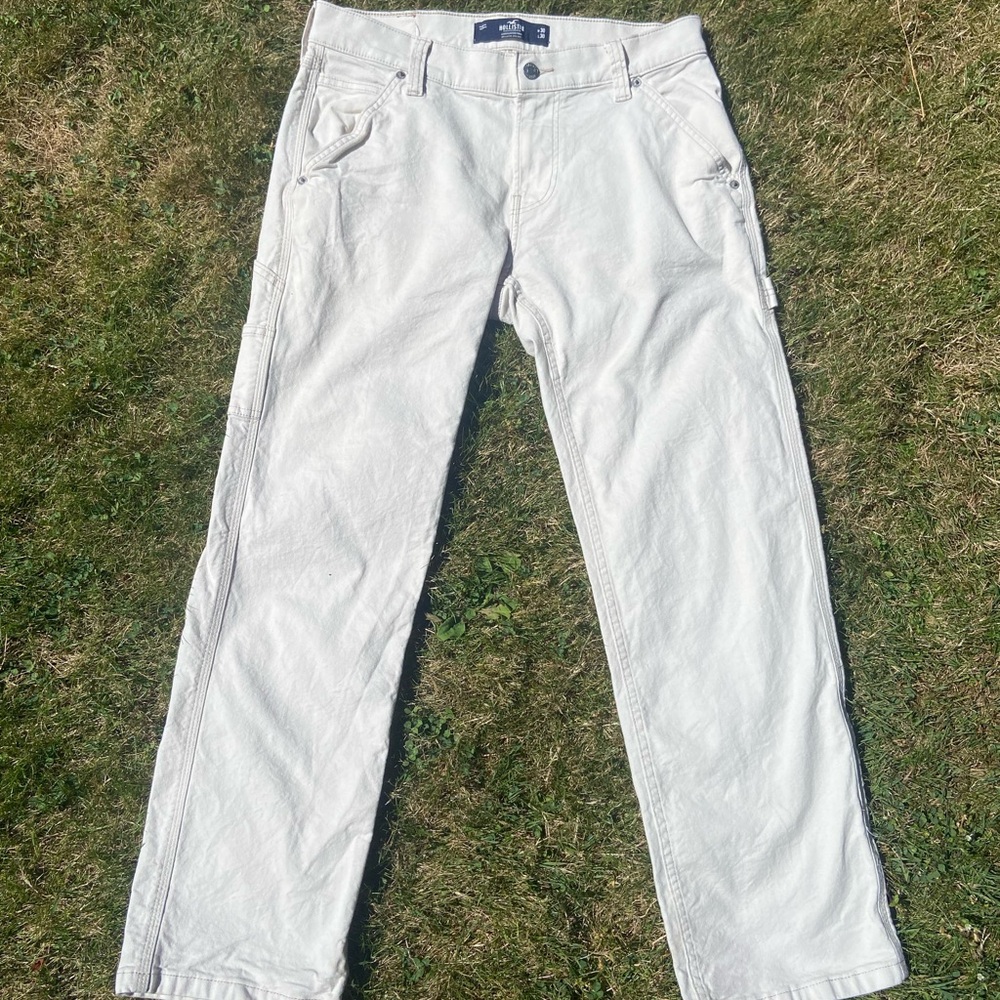 Hollister Men's Cream Carpenter Pants